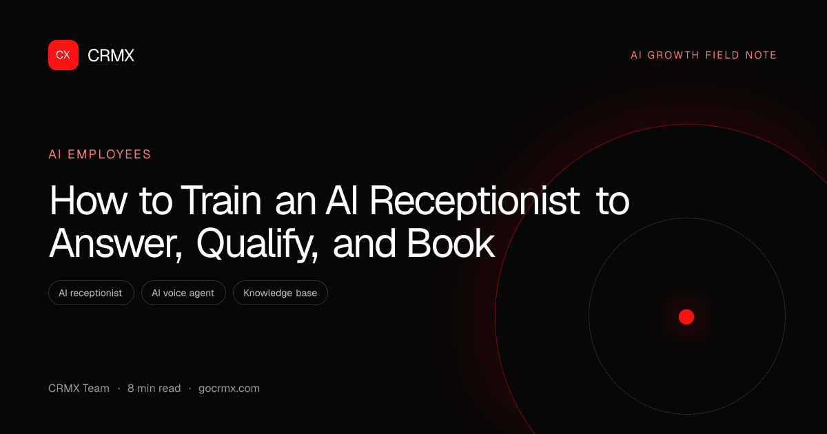 Visual summary for How to Train an AI Receptionist to Answer, Qualify, and Book